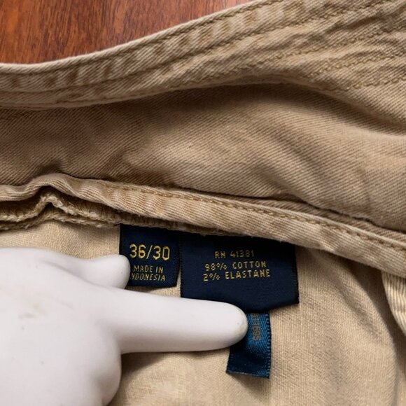 Polo Ralph Lauren Cargo Jogger Pants Mens 36x30 (Fits 36x26) Slim Fit Beige - Picture 6 of 6